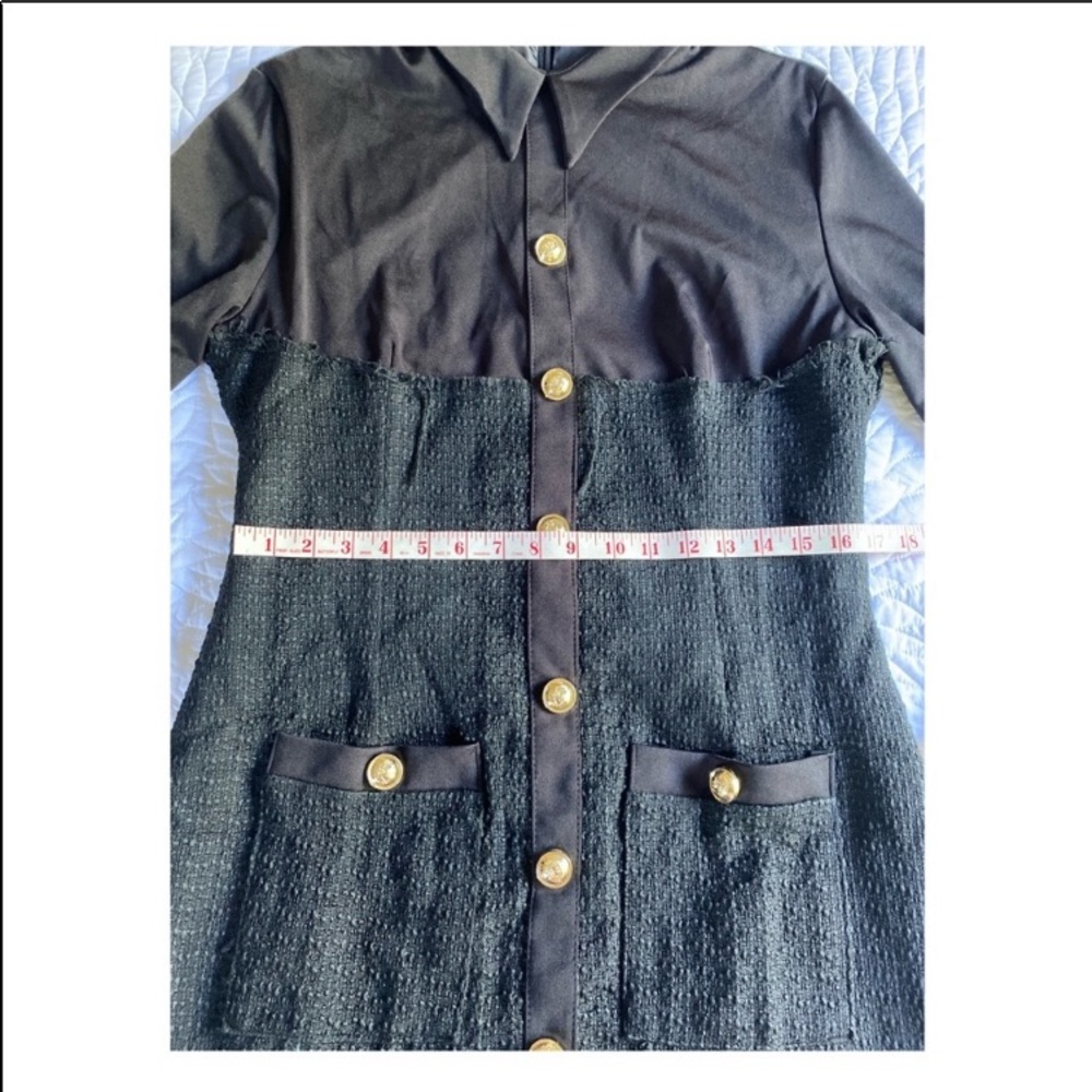 Tweed Buttoned Dress - Picture 6 of 8